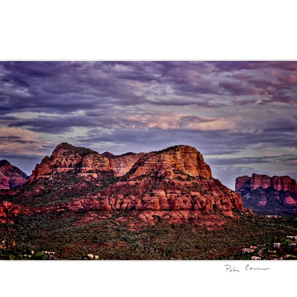 Photographic Matted Art Print + COA Sedona Arizona Red Rock Formations Southwest